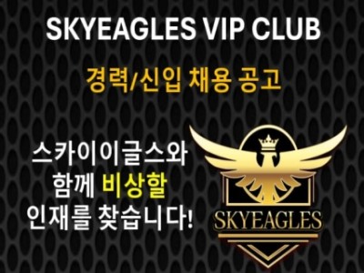 SKYEAGLES VIP CLUB에 동반 성장할 직원을 모집합니다